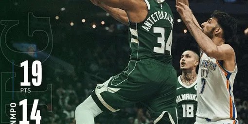 mk体育-雄鹿发布字母哥数据海报：全场19分14板7助，队内最佳球员！